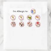 Sticker Rectangulaire 100% Alimentation Allergie Libre - Choisissez votr (Sac)