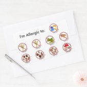 Sticker Rectangulaire 100% Alimentation Allergie Libre - Choisissez votr (Enveloppe)