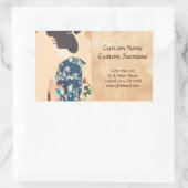 Sticker Rectangulaire 100 Figures de Beautés portant Takasago Kimonos (Sac)