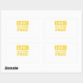 Sticker Rectangulaire 100% sans gluten (Feuille)