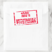 Sticker Rectangulaire 100% végétarien (Sac)