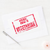 Sticker Rectangulaire 100% végétarien (Enveloppe)