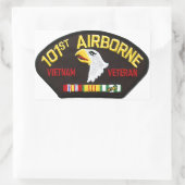 Sticker Rectangulaire 101e vétéran du Vietnam aéroporté (Sac)