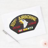 Sticker Rectangulaire 101e vétéran du Vietnam aéroporté (Enveloppe)