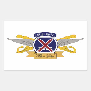 Sticker Rectangulaire 10ème Aviation de Division de montagne (AVN)