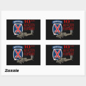 Sticker Rectangulaire 10ème Régiment d'aviation - Apache (Feuille)