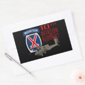 Sticker Rectangulaire 10ème Régiment d'aviation - Apache (Enveloppe)
