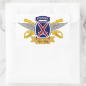 Sticker Rectangulaire 10th Mountain Division Aviation (AVN) (Sac)