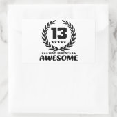 Sticker Rectangulaire 13 ans d'être génial (Sac)
