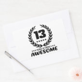 Sticker Rectangulaire 13 ans d'être génial (Enveloppe)