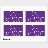 Sticker Rectangulaire 14er Addict (Feuille)