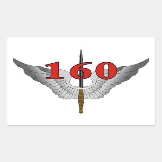 Sticker Rectangulaire 160e Régiment d'aviation des opérations spéciales (Devant)