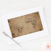 Sticker Rectangulaire 1633 Atantic Ocean Portolan Chart - Pascoal Roiz (Enveloppe)