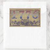 Sticker Rectangulaire 1776 Indépendance (Sac)