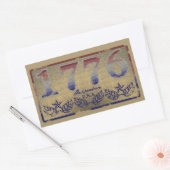 Sticker Rectangulaire 1776 Indépendance (Enveloppe)