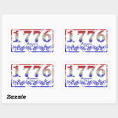 Sticker Rectangulaire 1776 Indépendance (Feuille)