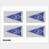 Sticker Rectangulaire 18e Recondo aéroporté - Fort Bragg - Bleu d'infant (Feuille)