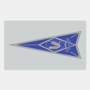 Sticker Rectangulaire 18e Recondo aéroporté - Fort Bragg - Bleu d'infant