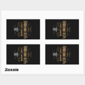 Sticker Rectangulaire 1920 Art Déco Black & Gold 40e anniversaire (Feuille)
