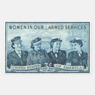 Sticker Rectangulaire 1952 Femmes dans les forces armées américaines