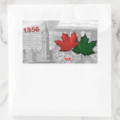 Sticker Rectangulaire 1956 - Révolution hongroise et réfugiés au Canada (Sac)