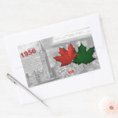 Sticker Rectangulaire 1956 - Révolution hongroise et réfugiés au Canada (Enveloppe)