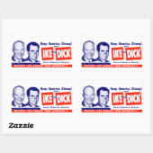 Sticker Rectangulaire 1956 Vote Ike et Dick (Feuille)