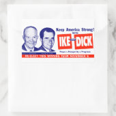 Sticker Rectangulaire 1956 Vote Ike et Dick (Sac)