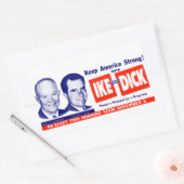Sticker Rectangulaire 1956 Vote Ike et Dick (Enveloppe)