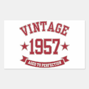Sticker Rectangulaire 1957 Âge Vintage à la perfection