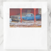 Sticker Rectangulaire 1960 BLUE SADAND DEVILLE Antique voiture (Sac)