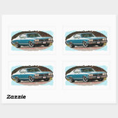 Sticker Rectangulaire 1968_Chevrolet_Chevelle_SS (Feuille)