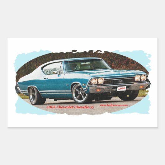 Sticker Rectangulaire 1968_Chevrolet_Chevelle_SS (Devant)