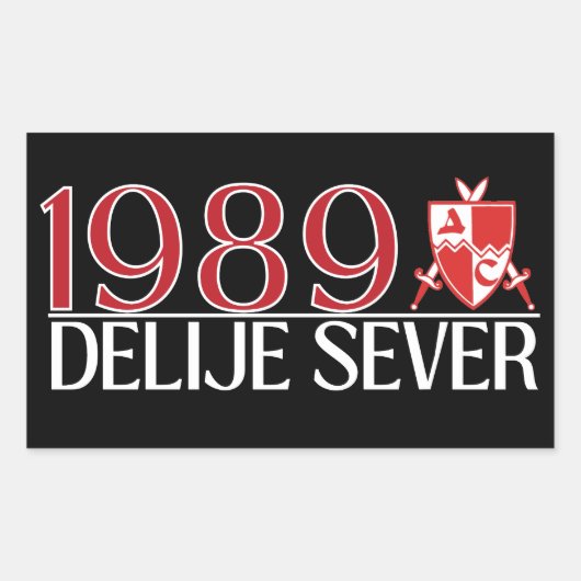 Sticker Rectangulaire 1989 Delije Sever (Devant)