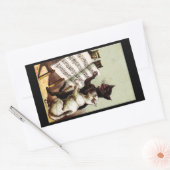 Sticker Rectangulaire 19e C. Chats chanteurs (Enveloppe)