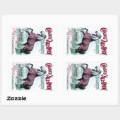 Sticker Rectangulaire 19e C. Couvertures Chase Horse (Feuille)