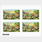 Sticker Rectangulaire 19e C. Mermaids (Feuille)