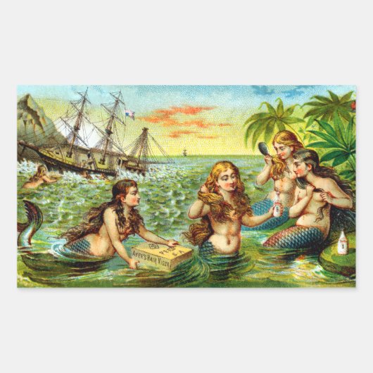 Sticker Rectangulaire 19e C. Mermaids (Devant)