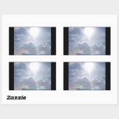 Sticker Rectangulaire 1 Corinthiens 13:4 6-7 Nuages (Feuille)