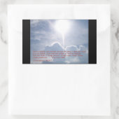 Sticker Rectangulaire 1 Corinthiens 13:4 6-7 Nuages (Sac)
