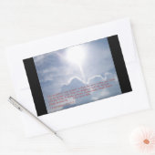 Sticker Rectangulaire 1 Corinthiens 13:4 6-7 Nuages (Enveloppe)