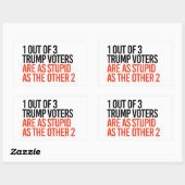 Sticker Rectangulaire 1 électeur Trump sur 3 (Feuille)