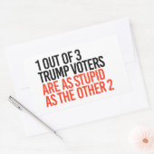 Sticker Rectangulaire 1 électeur Trump sur 3 (Enveloppe)