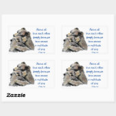 Sticker Rectangulaire 1 Pierre 4|:8 Au-Dessus De Tous L'Amour Profondéme (Feuille)