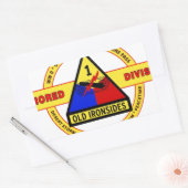STICKER RECTANGULAIRE 1ÈRE DIVISION ARMOIRE "ANCIENNES IRONSIDES" (Enveloppe)