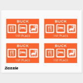 Sticker Rectangulaire 1ère Place Chasse aux Chefs d'Orange (Feuille)