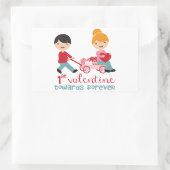Sticker Rectangulaire 1re Saint Valentin Ensemble (Sac)