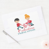 Sticker Rectangulaire 1re Saint Valentin Ensemble (Enveloppe)