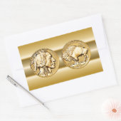 Sticker Rectangulaire 2013 American Buffalo Proof Gold Coin ~ USA (Enveloppe)