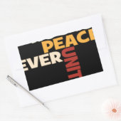 Sticker Rectangulaire 2014 Love Rocks Peace Art Imprimer (Enveloppe)